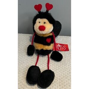 vintage Russ Berrie Bangles Bumble Bee Plush Heart Antennae Valentine 4053 NWT